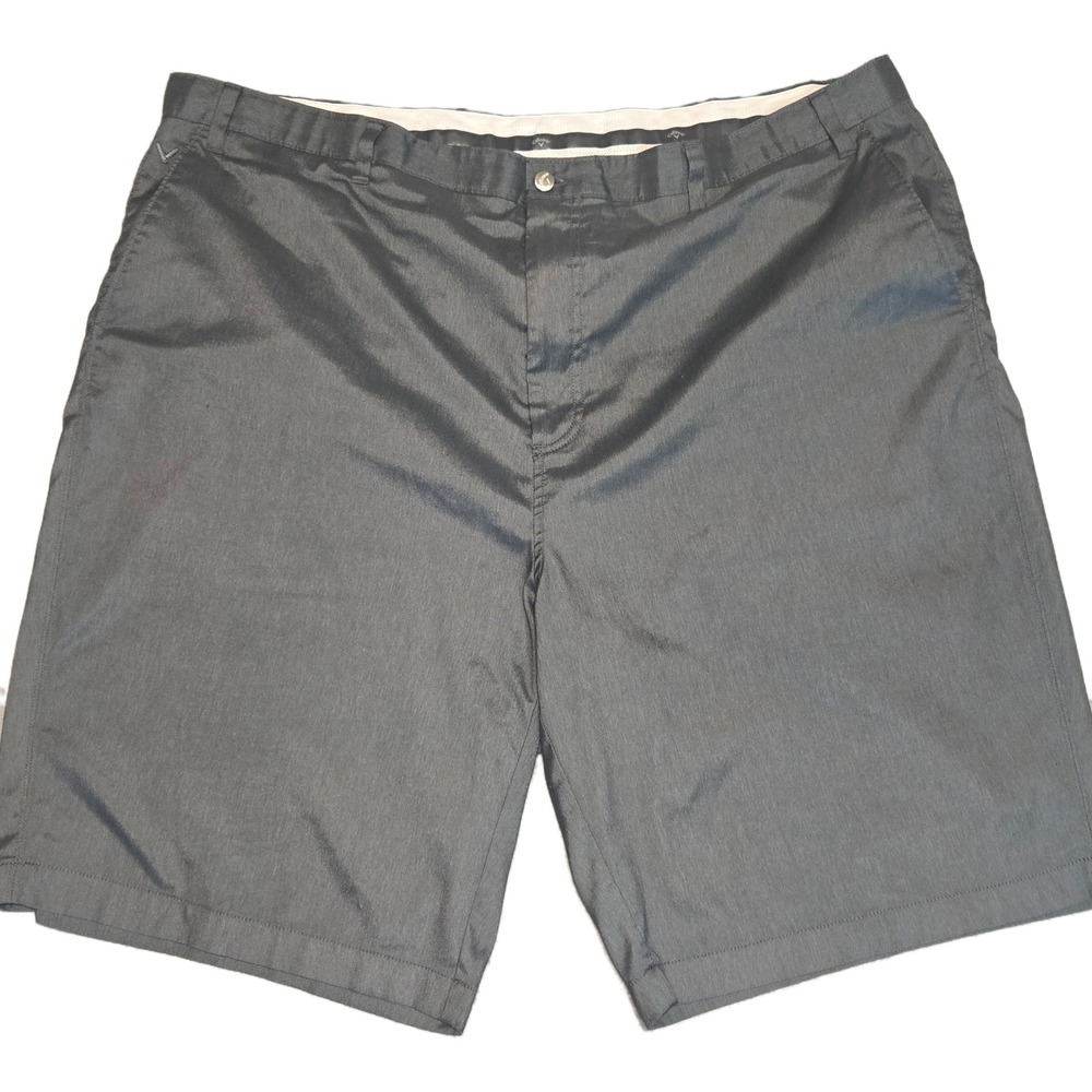 Callaway Golf Shorts Mens 46 Gray OptiDri Stretch Flat Front Performance Active